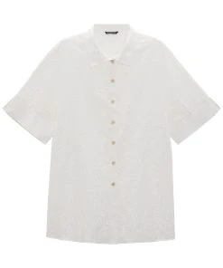 Plain Shirt Collar Broderie Anglaise Open Front Kimono 21 Plain Shirt Collar Broderie Anglaise Open Front Kimono -Clothing Shop 816510484 nf