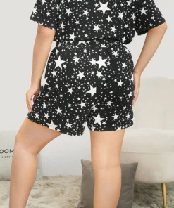 Star Printed Pocket Elastic Waist Sleep Shorts -Clothing Shop 816912967 qq 02517fff c8db 4eb4 b656 802102b955c3