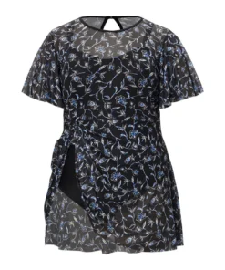 Ditsy Floral Ruffle Sleeve Cut Out Swim Dress -Clothing Shop 817725970 zi 76190a9d 3d03 42a2 9e77 8369f11ae840