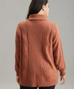 Plain Plisse Turtle Neck Loose Pullover -Clothing Shop 818873830 sd 45c7365f 8863 4b40 ae67 51c9a48223f0