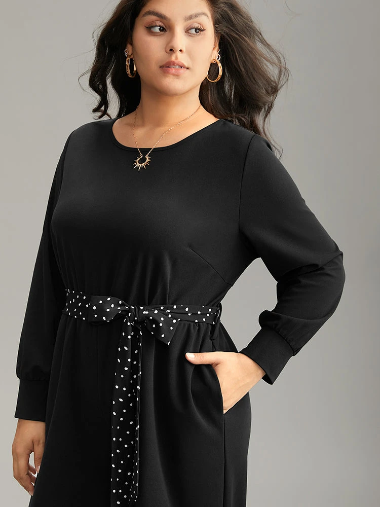 Polka Dot Belted Pocket Elastic Waist Jumpsuit 7 Polka Dot Belted Pocket Elastic Waist Jumpsuit - Image 5