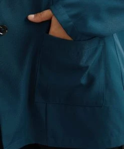 Anti-Wrinkle Lapel Collar Pocket Blazer 16 Anti-Wrinkle Lapel Collar Pocket Blazer -Clothing Shop 820566043 de