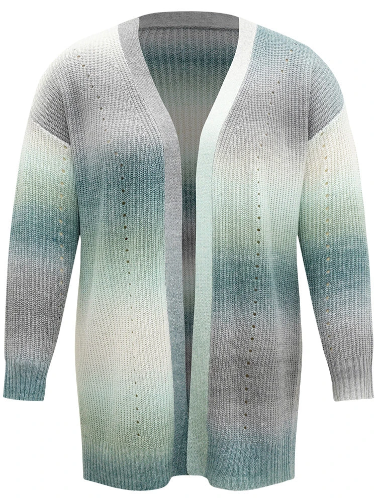 Ombre Split Side Open Front Cardigan 10 Ombre Split Side Open Front Cardigan - Image 8