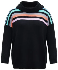 Rainbow Striped Turtle Neck Drop Shoulder Pullover 15 Rainbow Striped Turtle Neck Drop Shoulder Pullover -Clothing Shop 820964820 ro