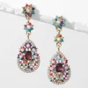 Drop Shape Rhinestone Drop Earrings