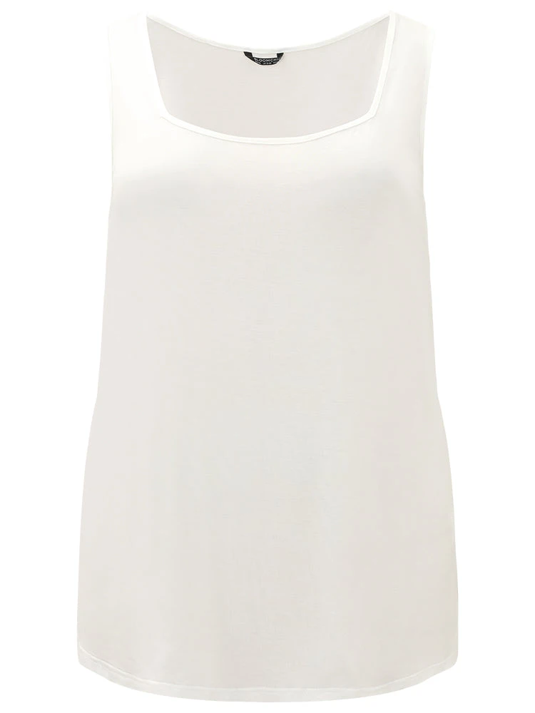 Supersoft Essentials Plain Square Neck Skinny Tank Top 9 Supersoft Essentials Plain Square Neck Skinny Tank Top - Image 7