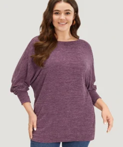 Plain Heather Elastic Cuffs Dolman Sleeve T-shirt -Clothing Shop 828114244 il 86e6ddc2 0417 4fa1 ab9b d7dc21f88eb4