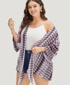 Tie Dye Open Front Batwing Sleeve Knotted Hem Kimono -Clothing Shop 828741465 uz 64ab7b3b 2db7 414d abd8 a4065a42ff5a