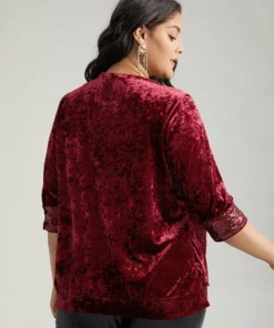 Cowl Neck 2-In-1 Sequin Patchwork Blouse -Clothing Shop 828855068 gi 67dbadd1 7989 4f8f 8c5a 1eda6d9378a4