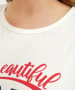 Letter Print Crew Neck Graphic Tank Top -Clothing Shop 830124156 bw