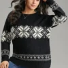 Geometric Jacquard Cable Knit Pullover 1 Geometric Jacquard Cable Knit Pullover -Clothing Shop 830293602 de