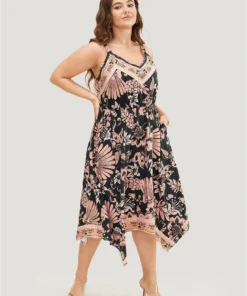 Bandana Print Hanky Hem Pocket Cami Dress -Clothing Shop 830654871 xx