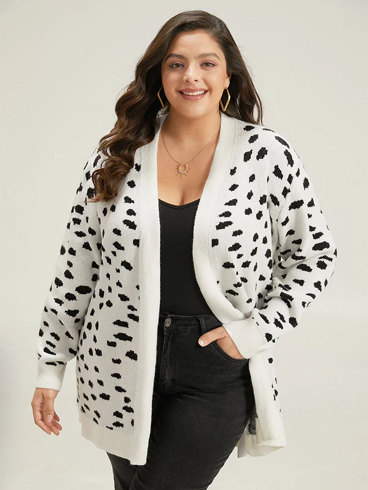 Supersoft Essentials Dot Print Open Front Cardigan 6 Supersoft Essentials Dot Print Open Front Cardigan - Image 4