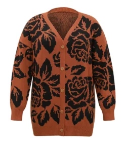 Supersoft Essentials Silhouette Floral Print Button Fly Cardigan -Clothing Shop 831625064 ey