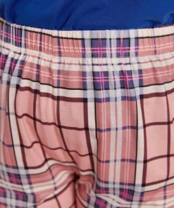 Plaid Pocket Elastic Waist Sleep Carrot Pants -Clothing Shop 833876972 so