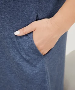 Solid Crochet Lace Pocket Button Detail Sleep Dress -Clothing Shop 835413861 cm