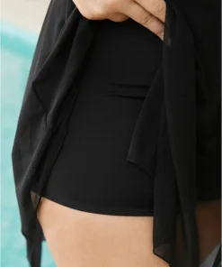 Striped Patchwork Sculpt Waist Mesh Hanky Hem Swim Dress 19 Striped Patchwork Sculpt Waist Mesh Hanky Hem Swim Dress -Clothing Shop 836817568 cn