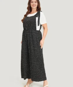 Polka Dot Pocket Button Detail Overall Jumpsuit 14 Polka Dot Pocket Button Detail Overall Jumpsuit -Clothing Shop 836842979 bm