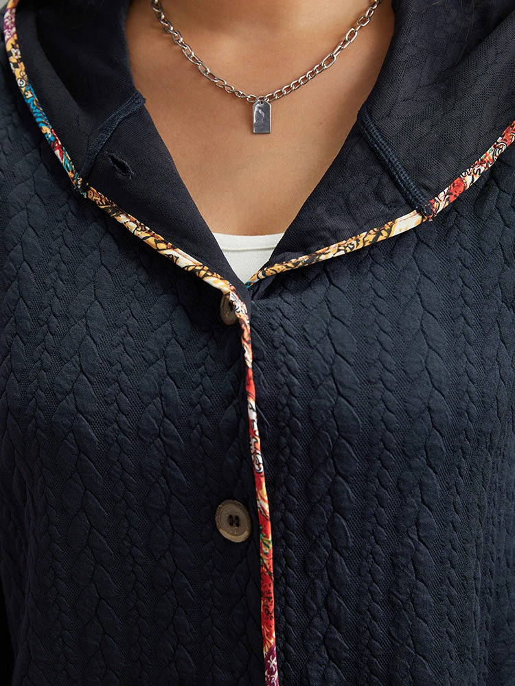 Texture Pocket Patchwork Button Detail Jacket 9 Texture Pocket Patchwork Button Detail Jacket - Image 7