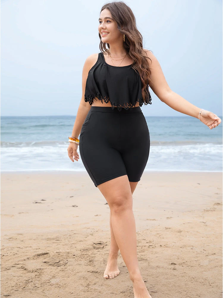 High Waist Pocket Side Swim Shorts 9 High Waist Pocket Side Swim Shorts - Image 7