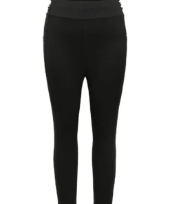 Plain Ruched Side Pocket Wideband Waist Leggings -Clothing Shop 8420836 ey