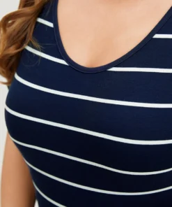 Striped Contrast Patchwork Crew Neck Bodysuit -Clothing Shop 842368593 qw b3d27804 ca1a 4962 944c c265e4a03e05