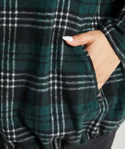 Plaid Lapel Collar Pocket Zipper Fly Jacket -Clothing Shop 842592249 dz 7f0e95da ed13 4b04 aac3 f19fc688cc25