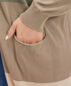 Supersoft Essentials Colorblock Pocket Tunic Cardigan -Clothing Shop 843418996 st