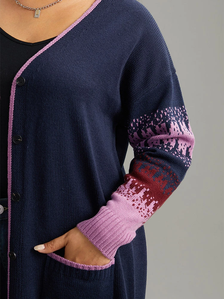 Contrast Heather Pocket Open Front Cardigan 9 Contrast Heather Pocket Open Front Cardigan - Image 7