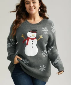 Sequin Christmas Graphic Drop Shoulder Pullover 16 Sequin Christmas Graphic Drop Shoulder Pullover -Clothing Shop 846305524 gd