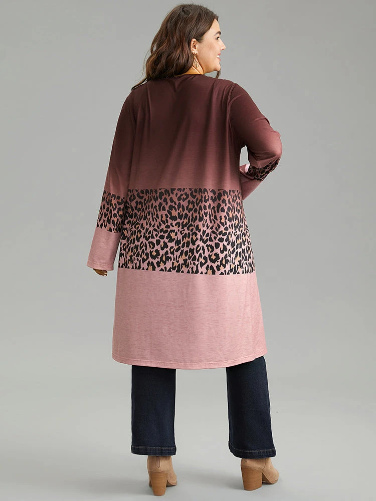 Halloween Leopard Print Contrast Open Front Coat 13 Halloween Leopard Print Contrast Open Front Coat - Image 11