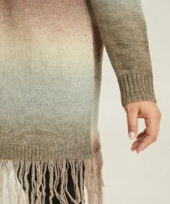 Ombre Fringe Trim Open Front Cardigan 17 Ombre Fringe Trim Open Front Cardigan -Clothing Shop 847615253 ms