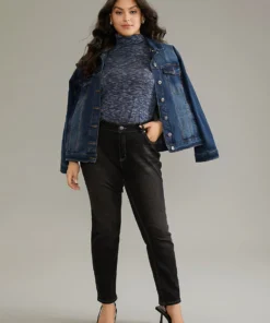 Solid Heather Funnel Neck Knit T-shirt -Clothing Shop 848161308 xd d11610db d77a 4749 8ee1 06d394528fae