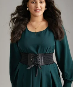 Bowknot Lace Up Patchwork Belt