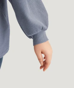 Plain Texture Pocket Button Through Drawstring Hooded Jacket -Clothing Shop 851892639 gl