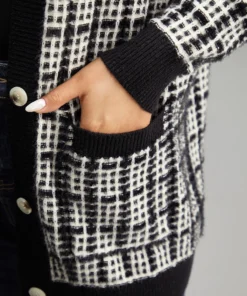 Plaid Button Down Patched Pocket Cardigan -Clothing Shop 852326263 gz