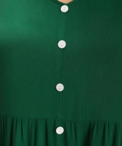 Plain Flutter Hem Button Detail Tank Top -Clothing Shop 854195173 dk