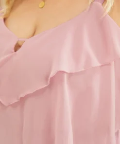 Solid Ruffle Trim Pocket Split Hem Keyhole Cami Jumpsuit 17 Solid Ruffle Trim Pocket Split Hem Keyhole Cami Jumpsuit -Clothing Shop 855868377 vv