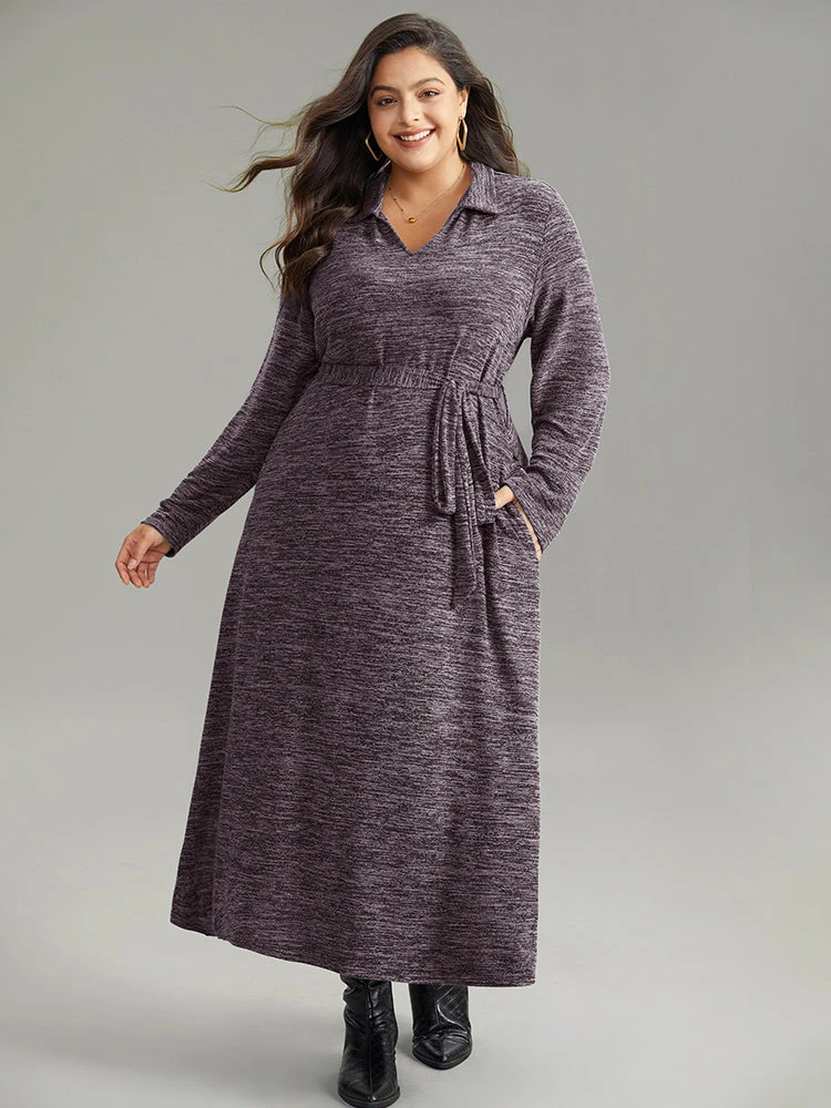 Solid Pocket Elastic Waist Ties Split Hem Dress 13 Solid Pocket Elastic Waist Ties Split Hem Dress - Image 11