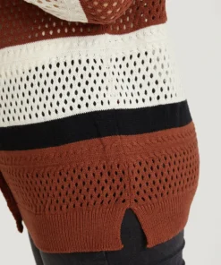 Colorblock Contrast Geo Eyelet Button Through Cardigan -Clothing Shop 857071964 aq 7e29eaf4 425e 449f b98d f3e64b9a31fb