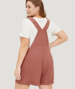 Plain Pocket Button Side Overall Jumpsuit -Clothing Shop 857928467 ad 8838df9d 4820 4432 a28e 5f5b24c05835