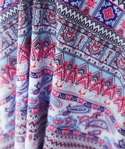 Striped Geometric Knotted A Line Swim Dress -Clothing Shop 859075773 wd