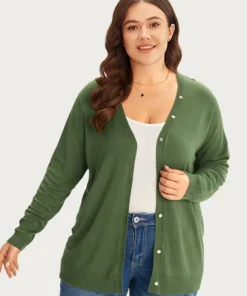Supersoft Essentials Plain Button Detail Very Stretchy Cardigan