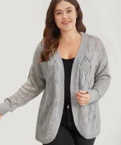 Geometric Hollow Out Open Front Cardigan -Clothing Shop 861234139 dc 5f3a2f7c d6c9 44cb b3d6 5acc26704d4a