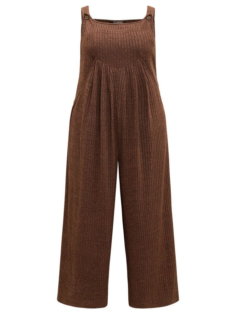 Solid Pocket Pleated Adjustable Straps Jumpsuit 10 Solid Pocket Pleated Adjustable Straps Jumpsuit - Image 8