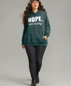 Letter Vintage Hooded Pocket Sweatshirt -Clothing Shop 866203340 yq f7e65127 2784 4056 bd01 5233c651625d