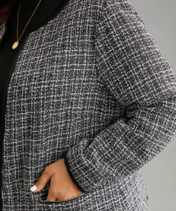 Tweed Pocket Button Detail Jacket 12 Tweed Pocket Button Detail Jacket -Clothing Shop 866605283 gt