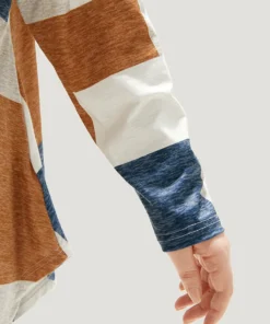 Colorblock Contrast Round Neck Dolman Sleeve T-shirt -Clothing Shop 867523863 az