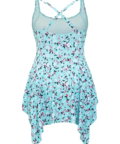 Ditsy Floral Knot Front Crossover Hanky Hem Swim Dress -Clothing Shop 870987877 db 8372e114 605c 4a77 a1c4 28a034e19f1e