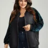 Sequin Detail Patchwork Pocket Jacket